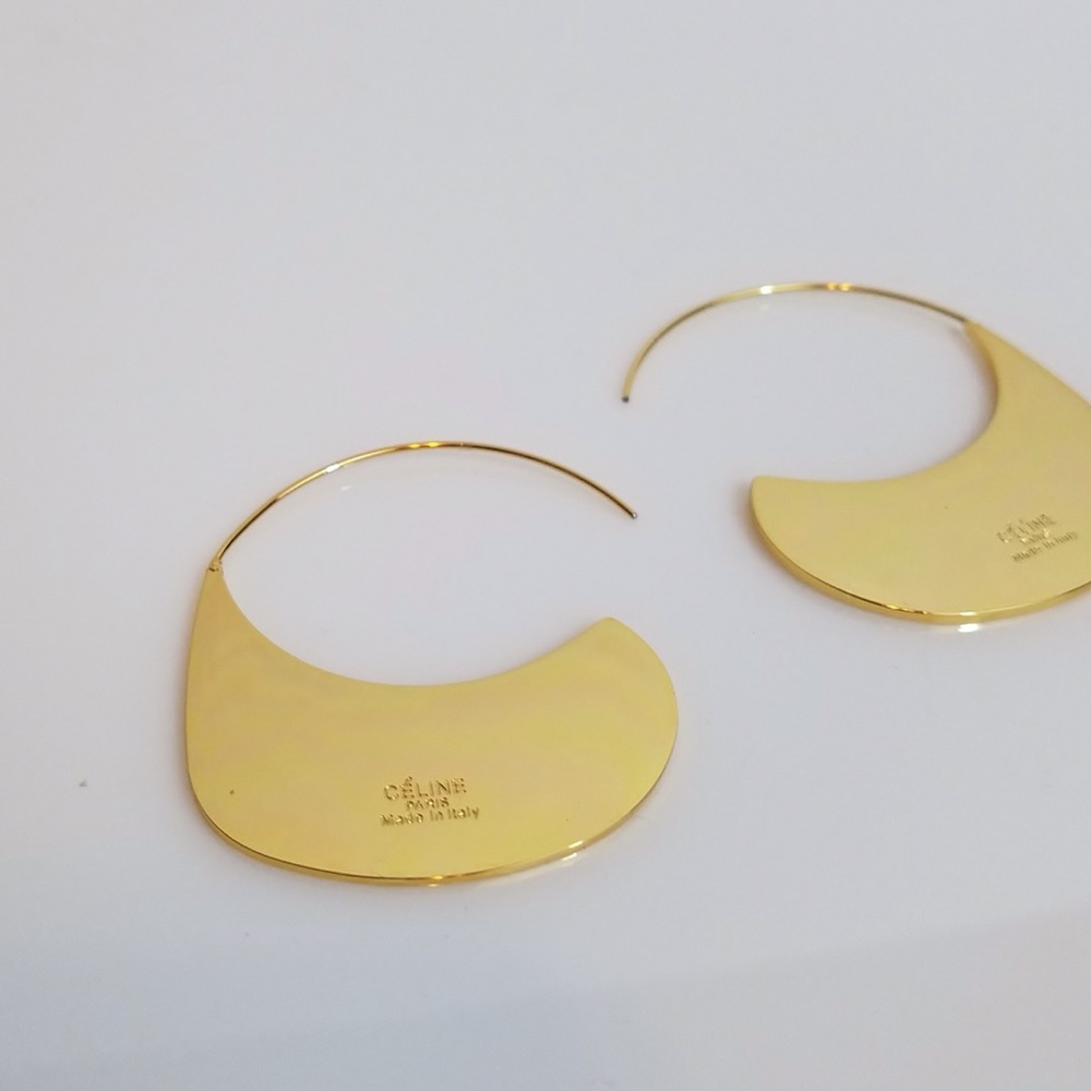 Authentic Celine Phoebe Philo Gold Earrings